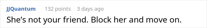 Short advice to block and move on from MOH friendship
