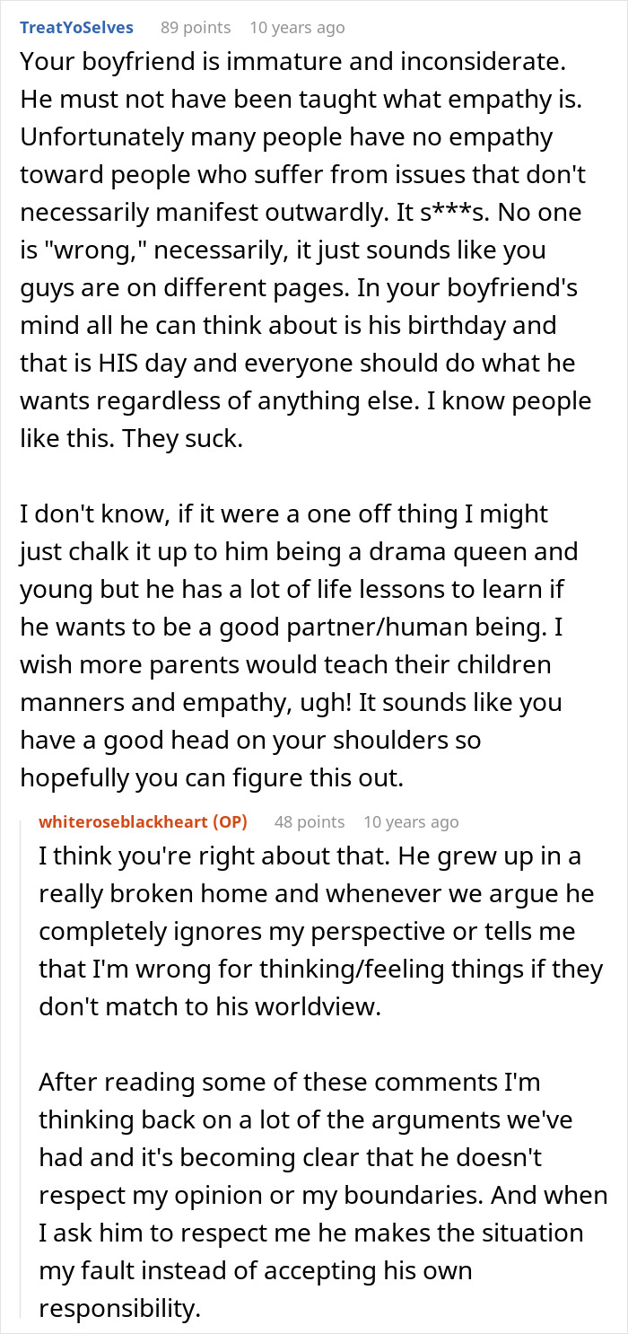 Reddit comments on an introverted GF's experience at a bar crawl for her boyfriend's birthday. Reddit comments on an introverted GF's experience at a bar crawl for her boyfriend's birthday.
