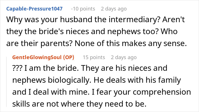 SIL Makes A Weird Demand For The Wedding: "Immediately Said No"