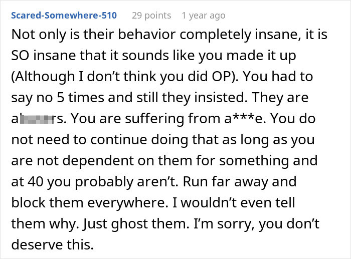 Another comment discussing the mother's behavior and the daughter's gluten-free diet.