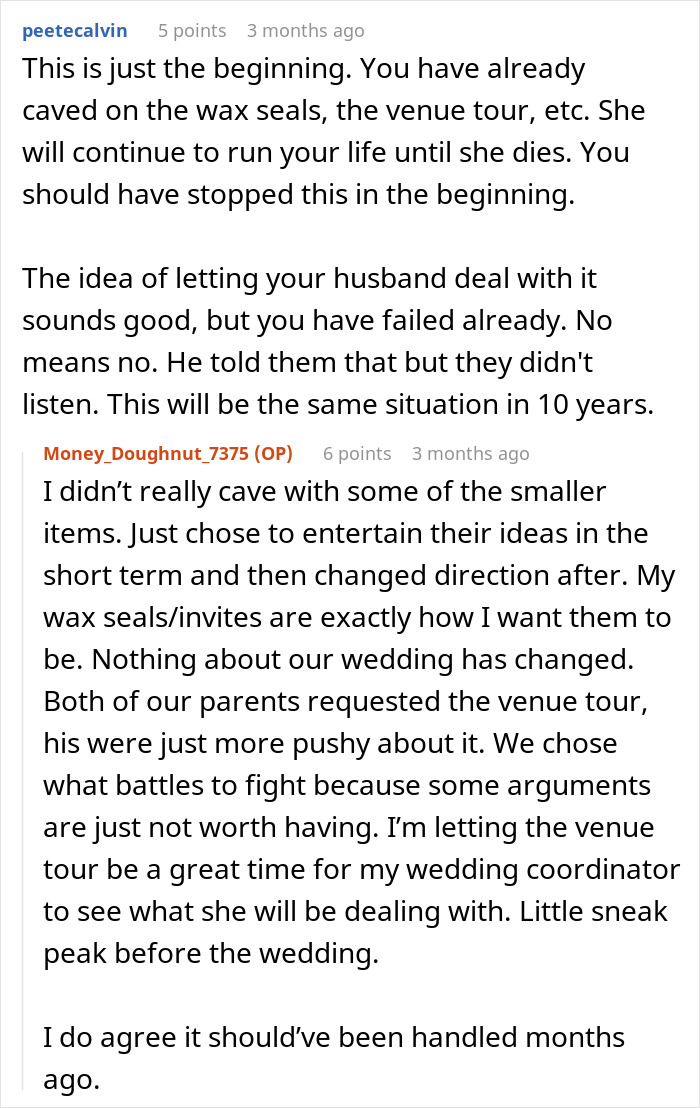 MIL Tries To Take Over Wedding Planning, Bride Can't Take It Anymore MIL Tries To Take Over Wedding Planning, Bride Can't Take It Anymore