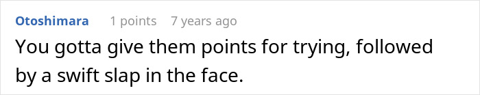 Comment praising someone's effort followed by a figurative slap Comment praising someone's effort followed by a figurative slap