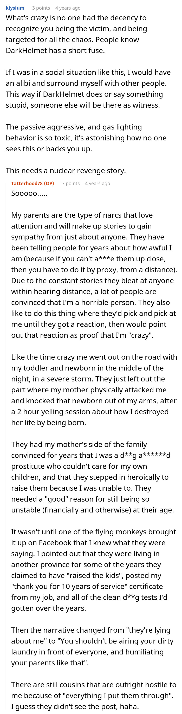 Long comment detailing narcissistic MIL toxic behavior and family drama Long comment detailing narcissistic MIL toxic behavior and family drama