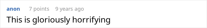 A comment on a woman's drunken tantrum, describing the situation as gloriously horrifying.