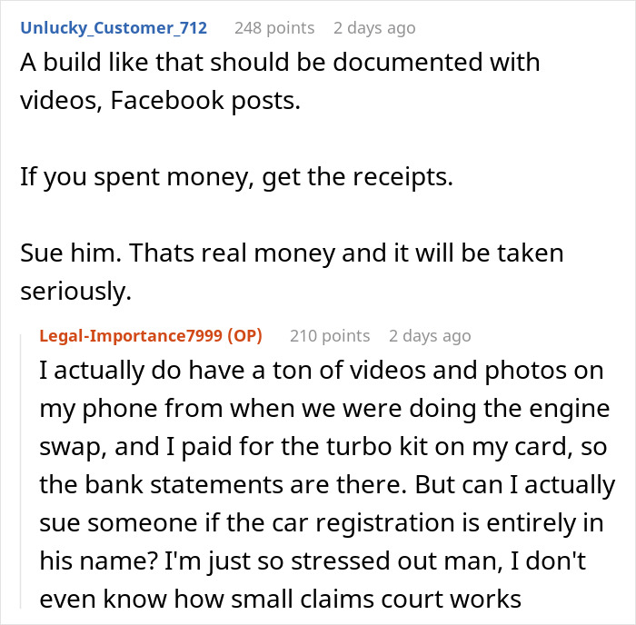 Guy Gets Betrayed By Friend After Putting His Heart And Soul To A Project Car They Were Working On Together Guy Gets Betrayed By Friend After Putting His Heart And Soul To A Project Car They Were Working On Together