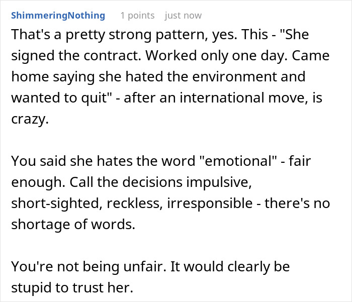 Impulsive Wife Keeps Quitting Jobs, Hubby Realizes His Trust Is Running Out As Fast As Their Cash Impulsive Wife Keeps Quitting Jobs, Hubby Realizes His Trust Is Running Out As Fast As Their Cash