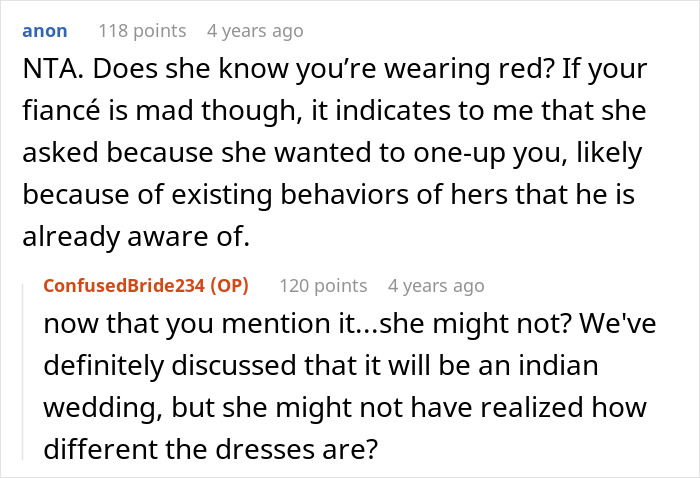 Woman Confused About Fiancé's Reaction To His Mom’s Dress For Their Wedding, He Comes To Explain Woman Confused About Fiancé's Reaction To His Mom’s Dress For Their Wedding, He Comes To Explain