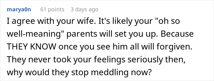 Comment on parents setting up their child and not respecting feelings Comment on parents setting up their child and not respecting feelings