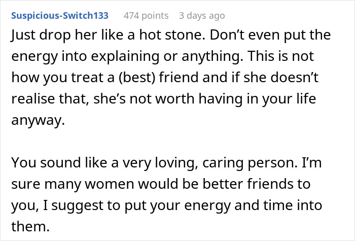 Advice on dropping a friend who mistreated MOH duties