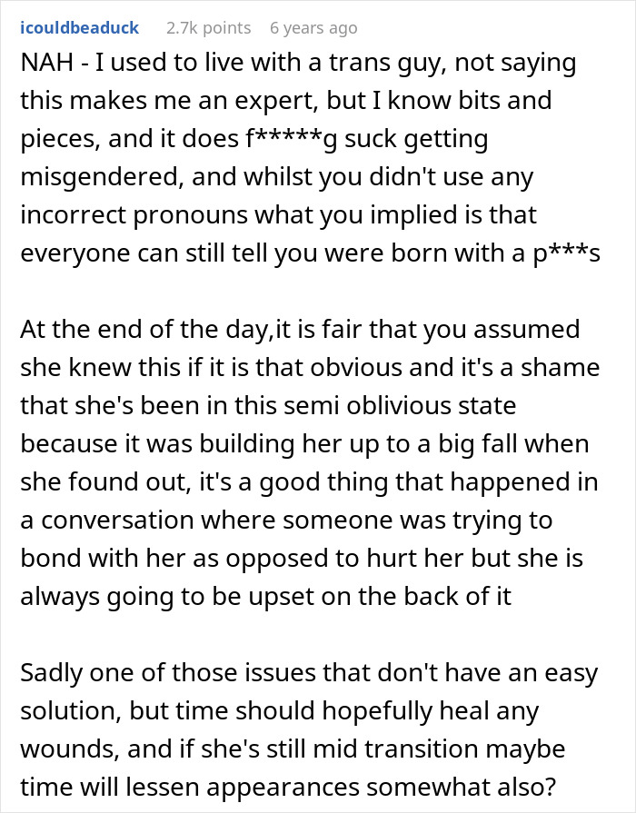 Trans Woman Mad At Coworker Who "Clocked" Her Identity, Which She Thought Was A Secret All Along