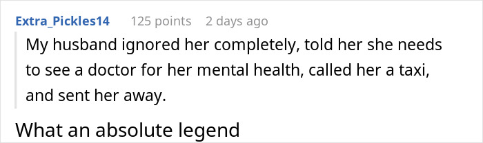Comment praising husband for setting mental health boundaries with obsessed MIL Comment praising husband for setting mental health boundaries with obsessed MIL