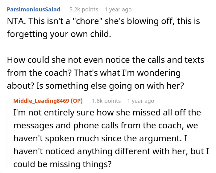 Reddit comments discussing a wife's gaming problem, emphasizing the seriousness of forgetting her child.