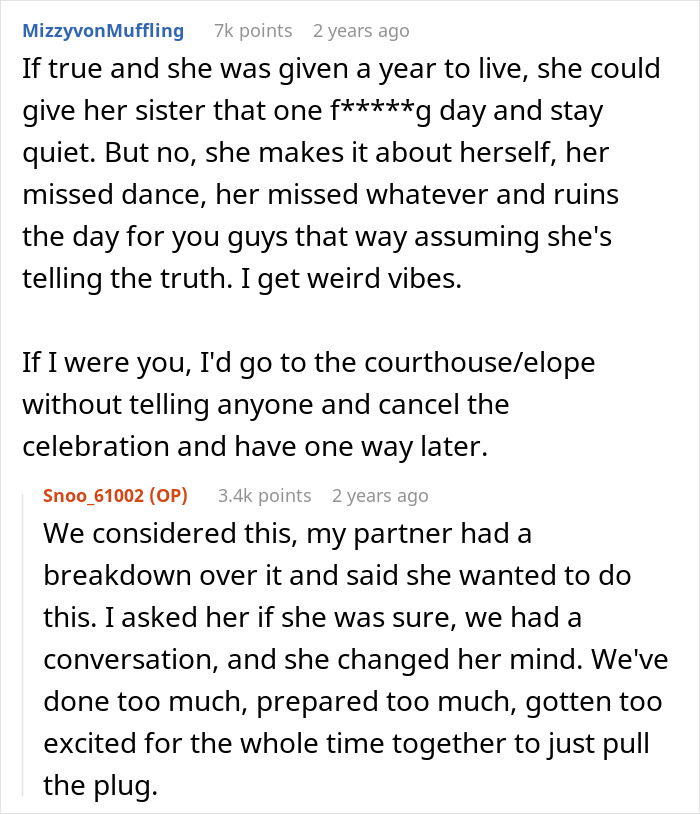 Couple Gets Annoyed That SIL With Cancer Is Taking Away From Their Wedding, It's Way Worse Than That Couple Gets Annoyed That SIL With Cancer Is Taking Away From Their Wedding, It's Way Worse Than That