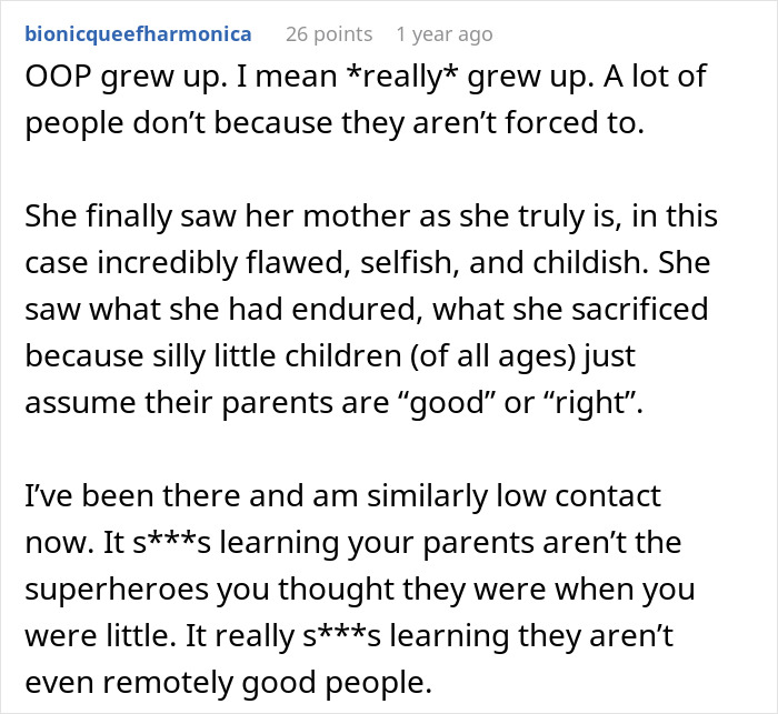 Reflecting on flawed family dynamics and personal growth related to bride's wedding mistake Reflecting on flawed family dynamics and personal growth related to bride's wedding mistake