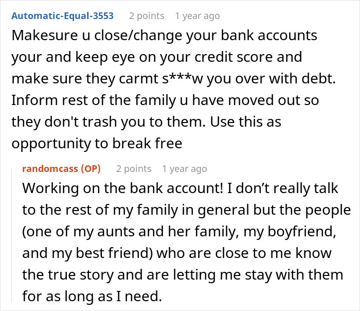 A woman asked to leave home after refusing to follow one rule.