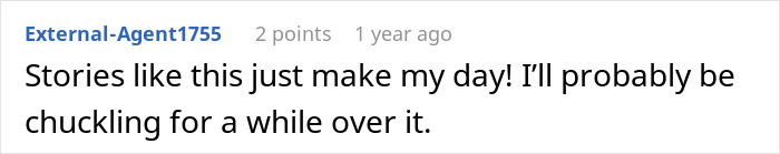 A comment praising a story about a kid's food issue, finding it amusing and looking forward to chuckling.