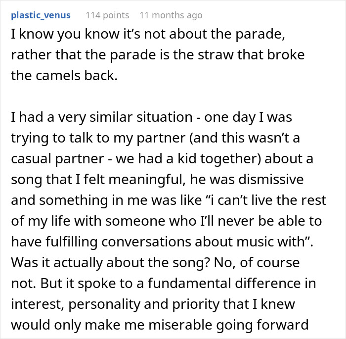 Woman Has A Moment Of Clarity And Dumps BF Who Tells Her What Is Actually Important To Him