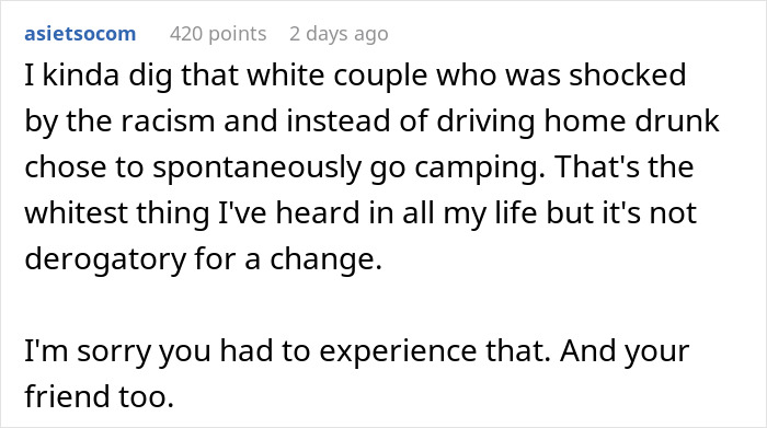A comment about a woman finding out her sister is marrying into a racist family and defending them. A comment about a woman finding out her sister is marrying into a racist family and defending them.