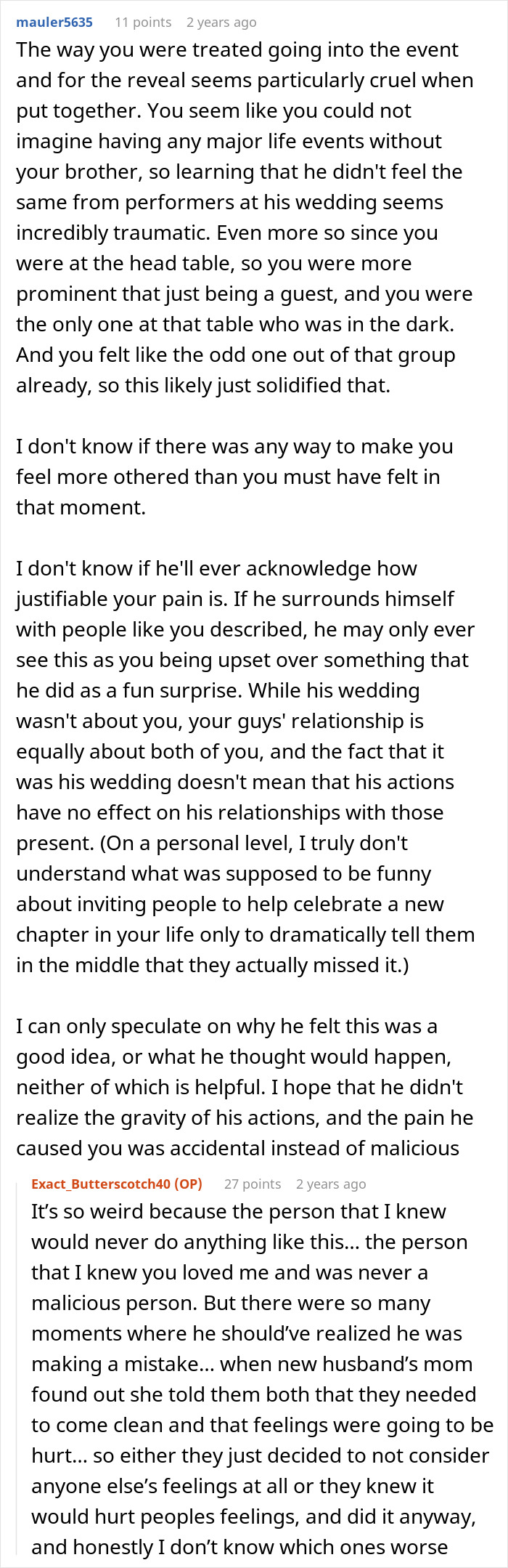 Woman Becomes Estranged From Beloved Brother After Fake Wedding Drama Destroys Trust Woman Becomes Estranged From Beloved Brother After Fake Wedding Drama Destroys Trust