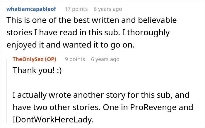 Reddit comment praising well-written parenting story Reddit comment praising well-written parenting story