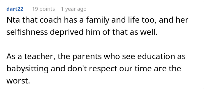 A social media comment from a teacher's perspective, addressing a woman's gaming problem and parental responsibility.