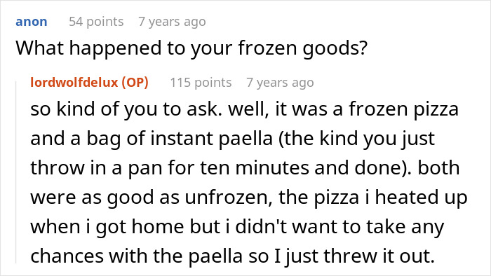 Online comment about frozen goods, a key element in the parenting fail leading to a shopper's arrest. Online comment about frozen goods, a key element in the parenting fail leading to a shopper's arrest.