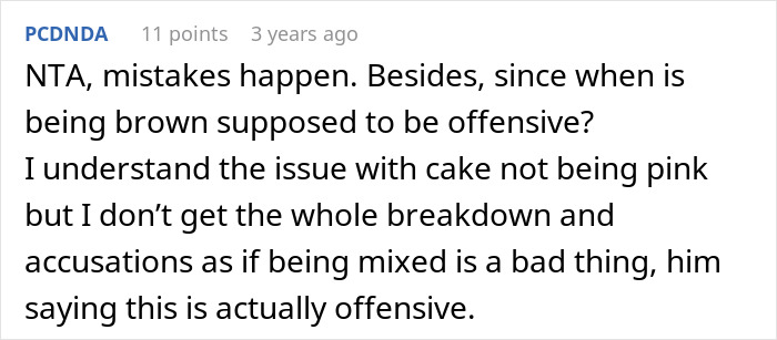 Brown and pink color mix causing chaos in gender reveal cake Brown and pink color mix causing chaos in gender reveal cake