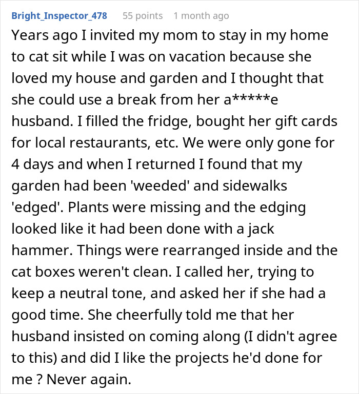 Sneaky In-Laws Try To Stay At Couple's Home When They're Not There In Order To Change It Completely