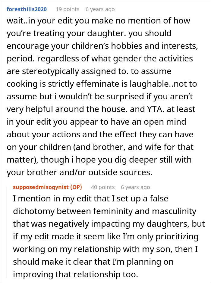 Misogynist Dad Gets Slammed By Fam For Criticizing Feminine Son And Enforcing Rigid Stereotypes