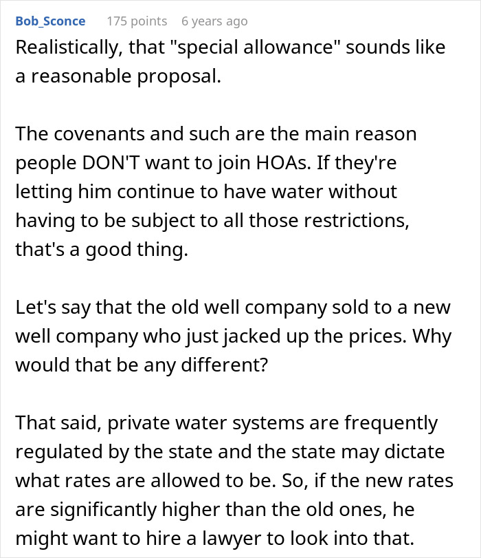 Discussion on reasonable water access allowance and HOA restrictions Discussion on reasonable water access allowance and HOA restrictions