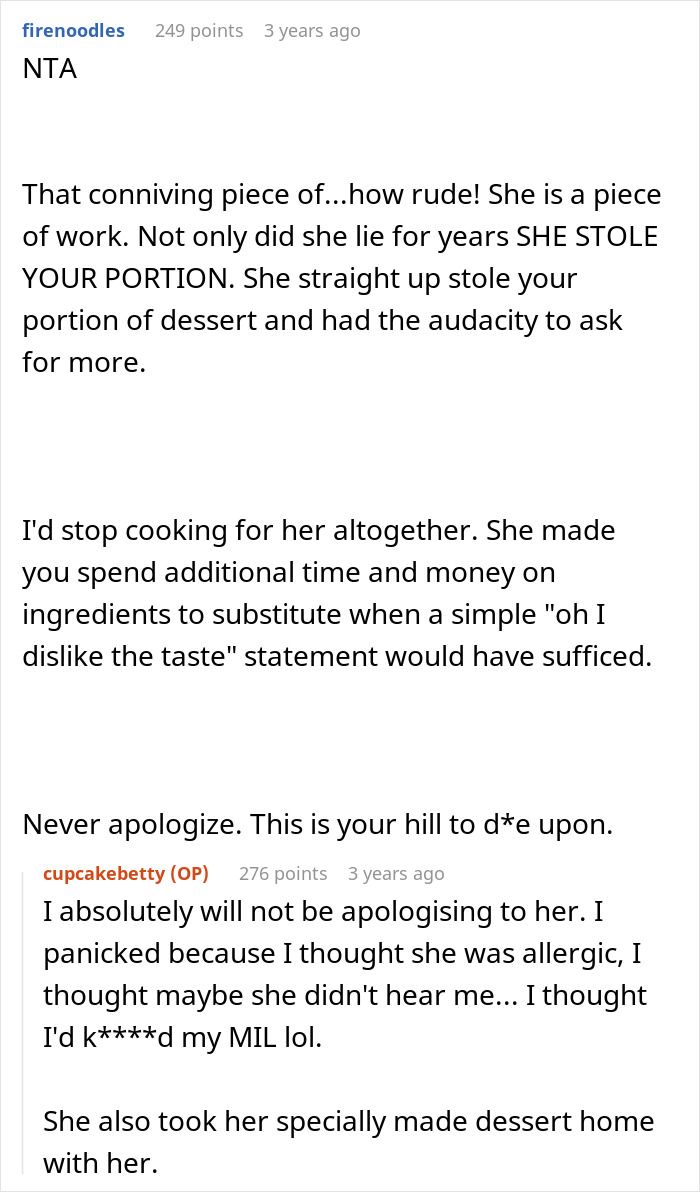 MIL Devours Mousse That DIL Made With Eggs And Salt, Shocked DIL Learns Her Allergies Were A Lie MIL Devours Mousse That DIL Made With Eggs And Salt, Shocked DIL Learns Her Allergies Were A Lie