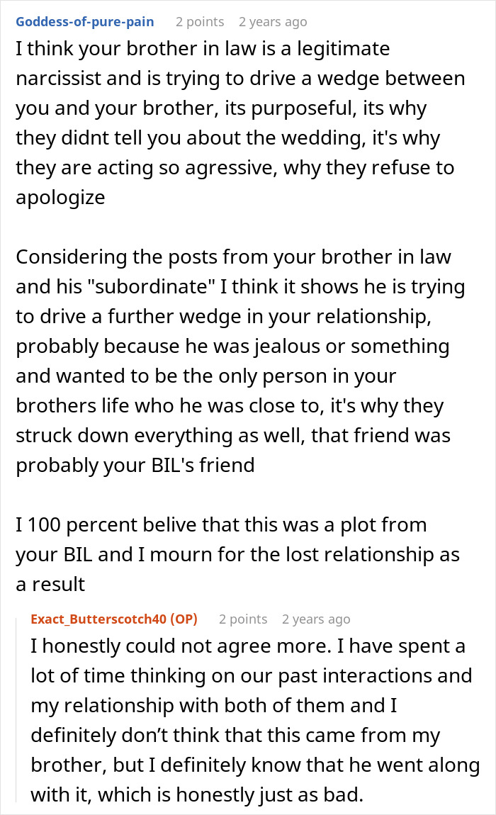 Woman Becomes Estranged From Beloved Brother After Fake Wedding Drama Destroys Trust Woman Becomes Estranged From Beloved Brother After Fake Wedding Drama Destroys Trust