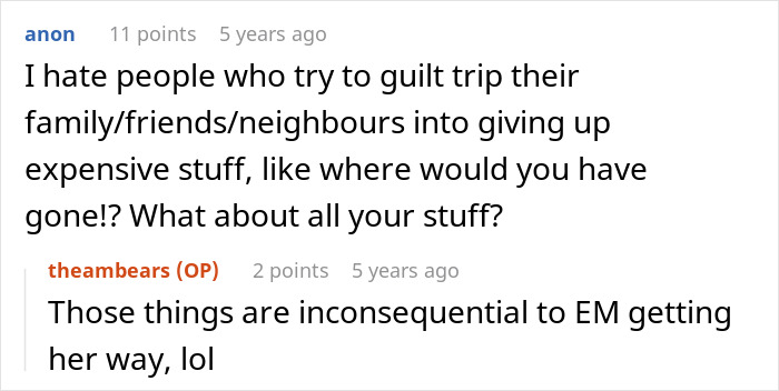 A comment on an online forum discussing a Karen who showed up to a stranger's home claiming her son deserves it more. A comment on an online forum discussing a Karen who showed up to a stranger's home claiming her son deserves it more.