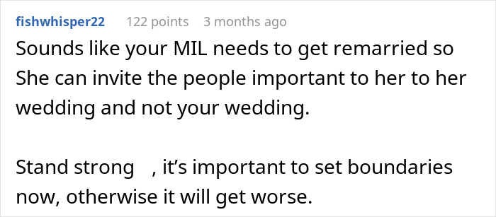 MIL Tries To Take Over Wedding Planning, Bride Can't Take It Anymore MIL Tries To Take Over Wedding Planning, Bride Can't Take It Anymore