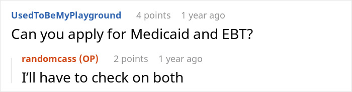 A woman asked to leave home after refusing to follow one rule discusses applying for Medicaid and EBT.