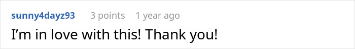 A comment expressing love for how the bride handled MIL wearing white to the wedding.