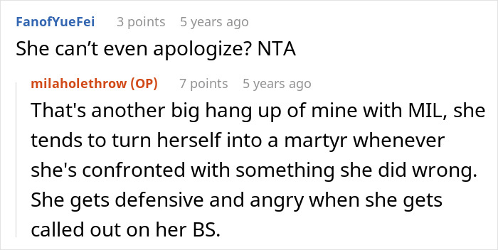 Question about mil's inability to apologize for crossing babysitting boundaries