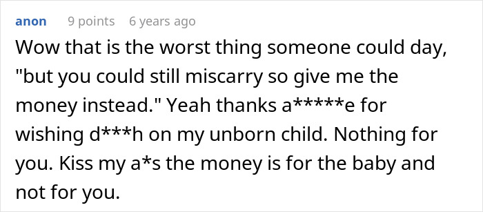 Woman Saves For Her Future Child For Years, Brother Thinks One Cruel Comment Will Get Him The Money