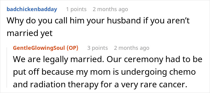 SIL Makes A Weird Demand For The Wedding: "Immediately Said No"