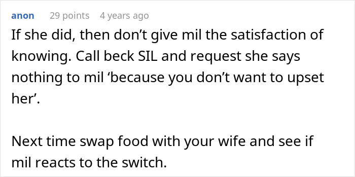 A person gets violently sick after MIL's birthday dinner, suspects why.
