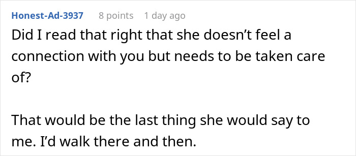 A Reddit comment discussing an open marriage to avoid divorce, highlighting a lack of connection and financial dependence. A Reddit comment discussing an open marriage to avoid divorce, highlighting a lack of connection and financial dependence.