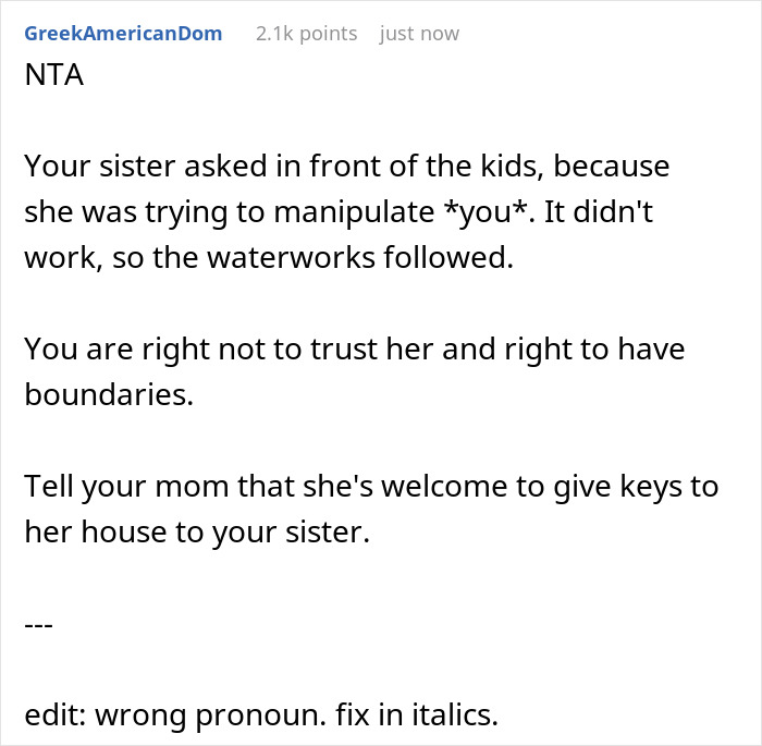 Sister Makes Her Issues Her Brother's Problem, Shocked When He Refuses Her Demand