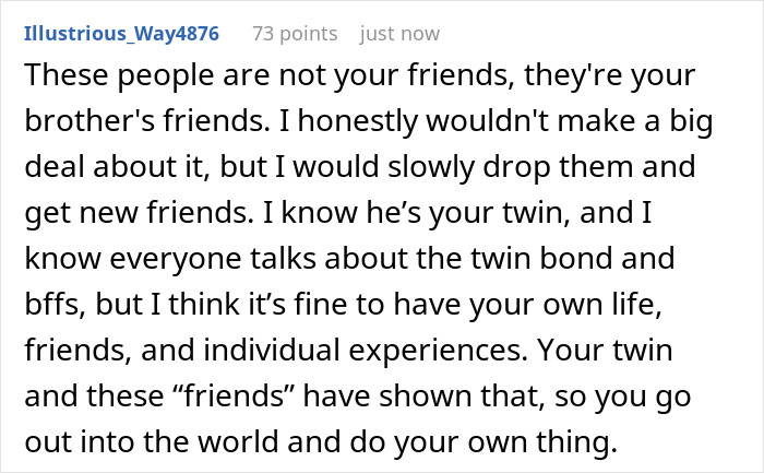 Woman Finds Out Friends Hid A Secret About Her Twin Brother, Realizes She Was The Only One Left Out