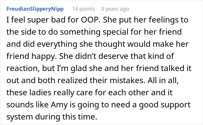 Comment expressing sympathy for friend involved in gender reveal cake drama Comment expressing sympathy for friend involved in gender reveal cake drama