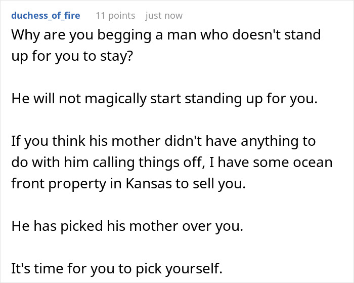 Momma's Boy Calls Off Wedding, Leaves Fiancée Emotionally Exhausted By Trying To Work Things Out Momma's Boy Calls Off Wedding, Leaves Fiancée Emotionally Exhausted By Trying To Work Things Out