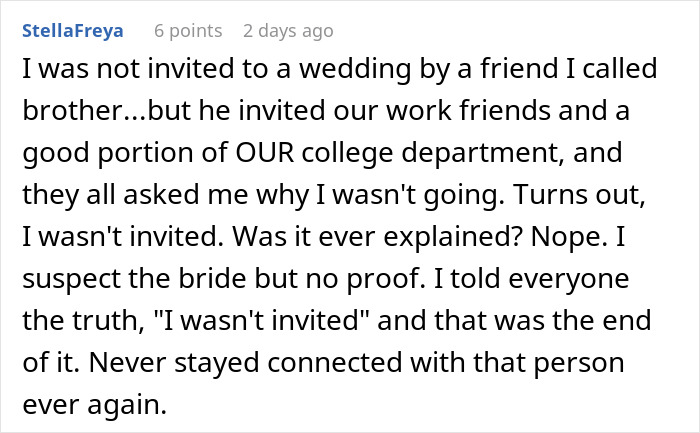 Bride Drops Friend From Wedding To Make Room For Others, It Doesn’t Go As Planned Bride Drops Friend From Wedding To Make Room For Others, It Doesn’t Go As Planned