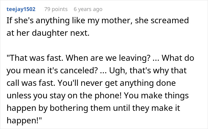 Mother yells at daughter after canceled flight, emphasizing persistence on phone calls Mother yells at daughter after canceled flight, emphasizing persistence on phone calls