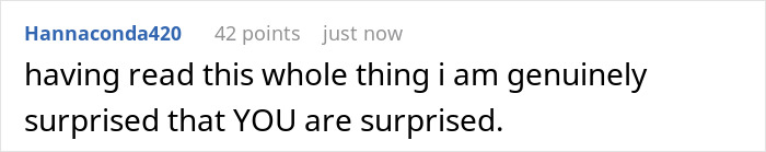 A comment expresses surprise that the 'bestie' is surprised about not being a bridesmaid.