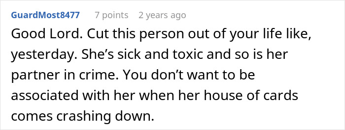 Comment warns to cut toxic person out of life during wedding planning drama