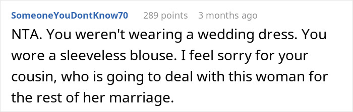 Guest Shamed Over Sleeveless Top And "White" Outfit Gets Unexpected Revenge Guest Shamed Over Sleeveless Top And "White" Outfit Gets Unexpected Revenge